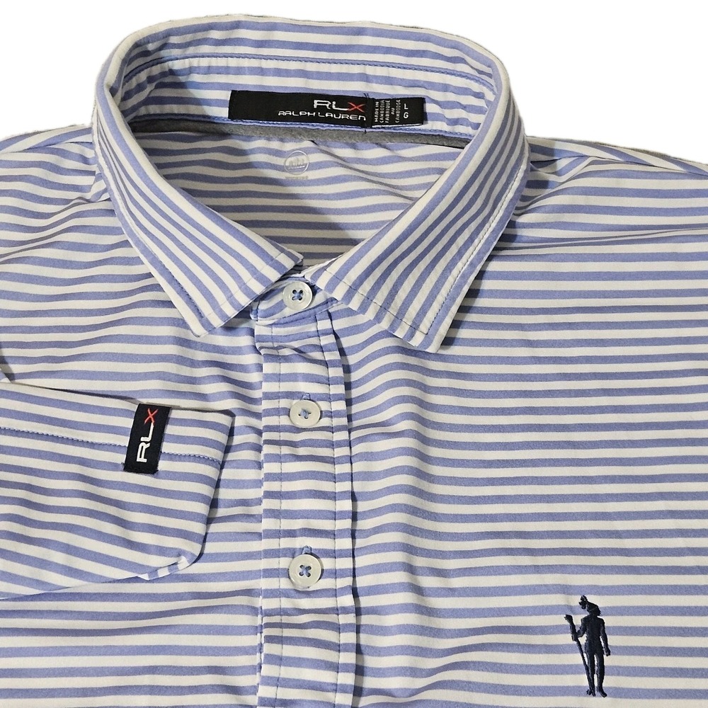 RLX Ralph Lauren Spring Summer Polo Large Stripes Golf Performance Comfort